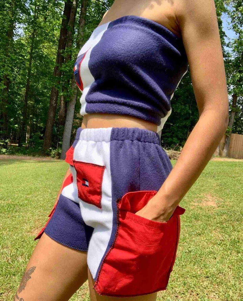 Mable Stripe Smocking Tube Top & Shorts Set main image 0