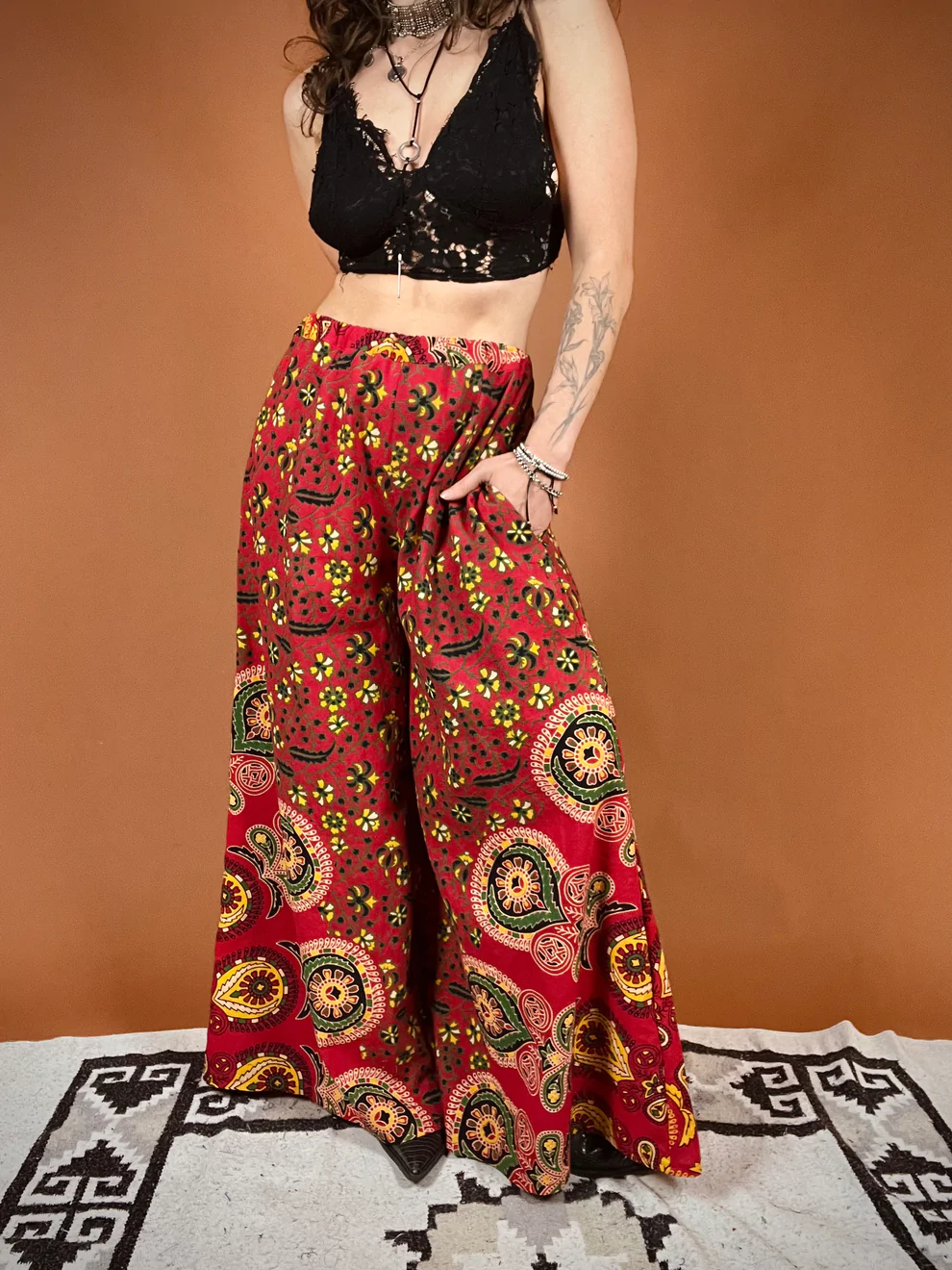 The Floral Tapestry Pants | RE.STATEMENT | The Upcycled Fashion Marketplace